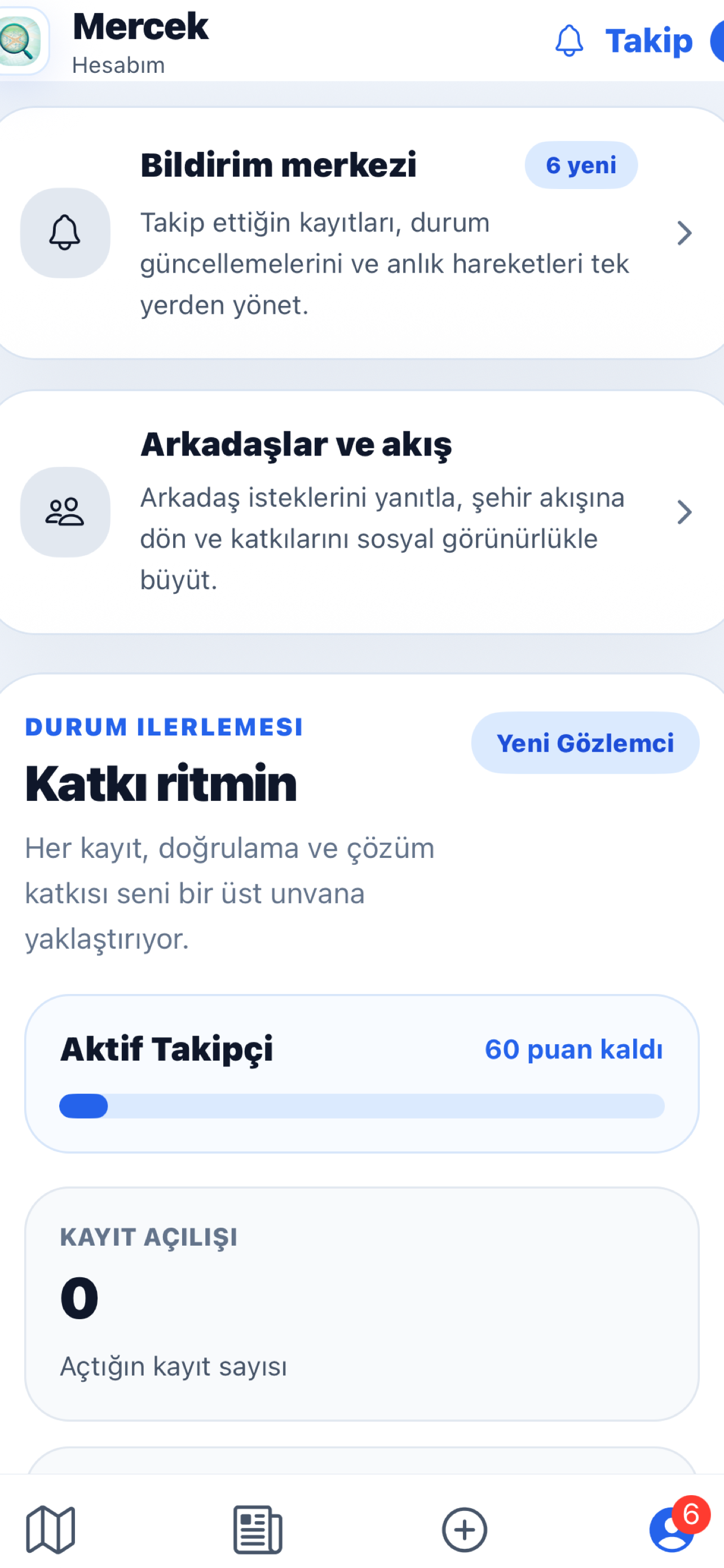 Mercek akış ekranı