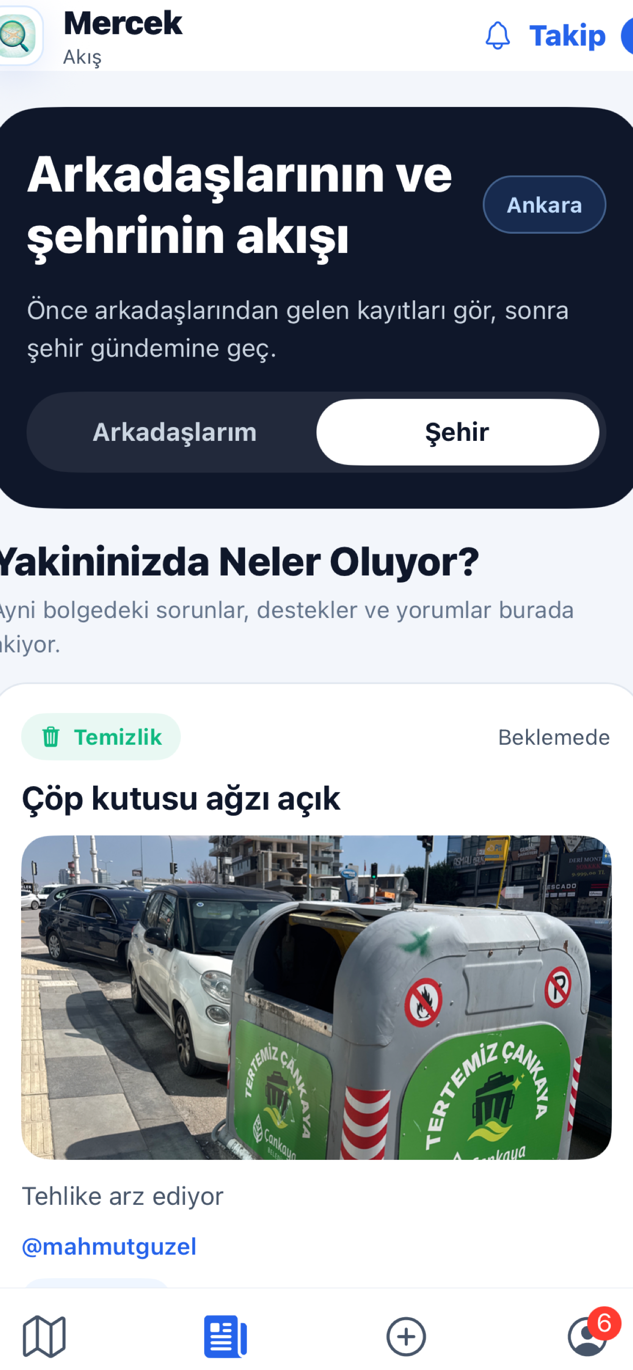 Mercek bildirim oluşturma ekranı